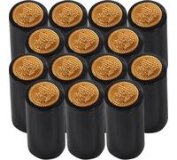 PATKAW Tapones Termorretráctiles Bordes Redondeados 300 de Pvc Negro Diseño y Delicado Que Rayar los Dedos y Ahorra Espacio para Botellas de Vino