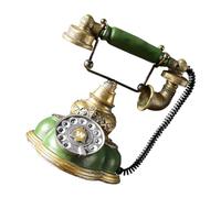 PATKAW Teléfono Retro de Sobremesa Disco Giratorio y Cable, Decoración Vintage en Resina para Dormitorio y Oficina, Modelo Clásico Europeo