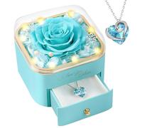PatNlevs Rosa Eterna, Regalos para Mujeres, Regalos Originales para Madres, Novia, Esposa y Más, Ideal para Cumpleaños, Aniversario, Navidad o Día de la Madre (Azul Claro)