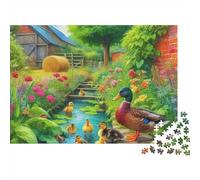 Pato Amarillo Puzzle para Adultos Divertido 300 Piece Cromático Otro Reino Decoración, Alivio del Estrés, Juego Educativo, Juego Intelectual, Relajación E Inteligencia (300pcs (40x28cm))