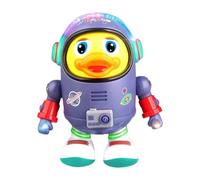 Pato bailarín eléctrico - Robot que se mueve con luces y sonidos - Pato bailarín astronauta espacial - Lindo juguete para bailar en movimiento para cumpleaños
