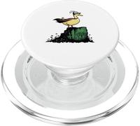 Pato Caballero heroico en Capa y Casco emplumado ilustración PopSockets PopGrip para MagSafe