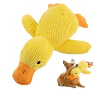 Pato calmante, Juguete de Pato de Peluche para Perros, Juguete calmante para Perros, Pato calmante para Perros, Almohada calmante rellena con Sonido de cuac, fácil de Limpiar, para Viajes, Playa