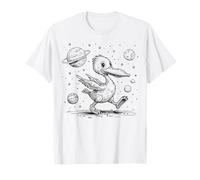 Pato Caprichoso Explorando el Espacio Exterior Planetas Estrellas Camiseta