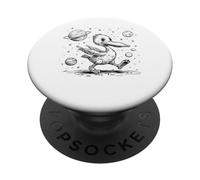 Pato Caprichoso Explorando el Espacio Exterior Planetas Estrellas PopSockets PopGrip Adhesivo