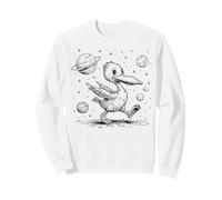 Pato Caprichoso Explorando el Espacio Exterior Planetas Estrellas Sudadera