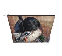 Pato Caza Labrador Perro Cool Negro Cachorro Animal, Bolsa de artículos de tocador Bolsa de Maquillaje Bolsa de cosméticos Bolsa de artículos de tocador de Viaje portátil