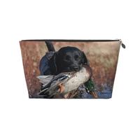 Pato Caza Labrador Perro Cool Negro Cachorro Animal, Bolsa de artículos de tocador Bolsa de Maquillaje Bolsa de cosméticos Bolsa de artículos de tocador de Viaje portátil