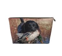 Pato Caza Labrador Perro Cool Negro Cachorro Animal, Bolsa de Maquillaje Bolsa de cosméticos Bolsa de artículos de tocador de Viaje portátil Bolsa de artículos de tocador