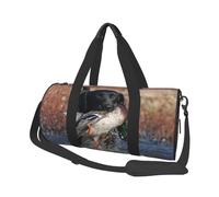 Pato Caza Labrador Perro Cool Negro Cachorro Animal, Bolsa de Viaje de Gran Capacidad, Bolso Redondo, Bolsa de Viaje Deportiva, Bolsa de Mano, Bolsa de Fitness