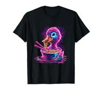 Pato comiendo fideos ramen obras de arte Kawaii Duck Ramen Bowl Camiseta