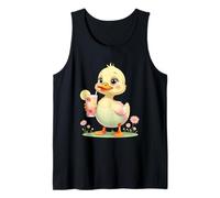 Pato con Bebida de limón y Fresa Primavera Camiseta sin Mangas