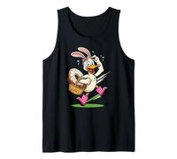Pato con Lindo Desfile de donas de Animales de Pascua Camiseta sin Mangas