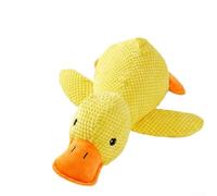 Pato de algodón PP perro juguete con charlatán integrado para perros que necesitan compromiso y alivio oral durante horas tranquilas (45 cm)