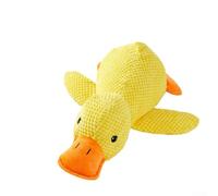 Pato de algodón PP perro juguete con charlatán integrado para perros que necesitan compromiso y alivio oral durante horas tranquilas (32 cm)
