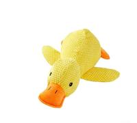 Pato de algodón PP perro juguete con charlatán integrado para perros que necesitan compromiso y alivio oral durante horas tranquilas (25 cm)