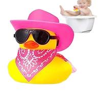 Pato de Baño Cowboy - Juguete de Baño Divertido y Flotante | Pato de Lindo para Le , Regalo de cumpleaños, de Sorpresas, Decoración de Tablero de Autos, Juguete para Enf