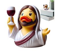 Pato de , figuras de Pascua, decoraciones navideñas, pato Jesús, figuras de escritorio, escultura religiosa para vacaciones, servicio infantil, bautizo, cumpleaños, decoración de mesa para