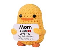 Pato de ganchillo hecho a Mano - Chaïf de Pato de Ganchillo Decoración de Pato Hecho a Mano | Amigurumi Pato Juguete de Ganchillo Pato de Felpa, Mesas de Mesa para Dormitorio Dormitorio
