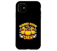 Pato de goma amarillo retro en crucero del pato capitán de los años 70 y 80 Carcasa para iPhone 11