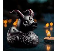 Pato de Goma, Figuras de Pato de Escultura Gótica, Pato Ducksville, Baño de Pato de Goma, Ornamento del Pato del Diablo, Decoración Interior del Coche, Coleccionable, Dormitorio Decoración (A)