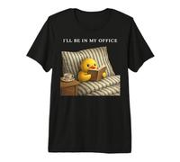 Pato de Goma Gato de Pato I'Ll Be In My Office Bookworm Vintage Camiseta Premium