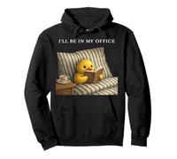 Pato de Goma Gato de Pato I'Ll Be In My Office Bookworm Vintage Sudadera con Capucha