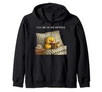 Pato de Goma Gato de Pato I'Ll Be In My Office Bookworm Vintage Sudadera con Capucha