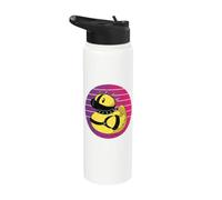 Pato de goma lindo y travieso Patito de goma de rizado Stainless Steel Insulated Water Bottle