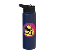 Pato de goma lindo y travieso Patito de goma de rizado Stainless Steel Insulated Water Bottle