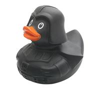 Pato De Goma Negra - Juguete De Baño, Figura De La Piscina | Duck Flotante De Vinilo Suave con Sonido Chirriante Y Textura Suave, Ideal para Decoraciones De Cumpleaños Y Decoraciones De Bolsas De