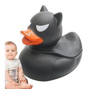 Pato de goma negro para la hora del baño - Mini juguete de baño de 5 cm, material de vinilo suave, figura de agua flotante, lindo accesorio decorativo | Divertidos patos de goma para fiestas de cumple