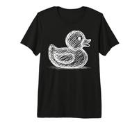 Pato de Goma Pato Abstracto Garabato Minimalista Lindo Amante del Arte Camiseta Premium