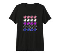 Pato De Goma Píxeles Arte LGBT Fluido de Género Bandera Camiseta Premium