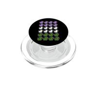 Pato De Goma Píxeles Arte LGBT Género Queer Colores Bandera PopSockets PopGrip para MagSafe