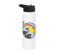 Pato de goma Surfing Great Wave Kawaii Rainbow Anime Stainless Steel Insulated Water Bottle