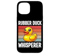 Pato de goma susurrador de goma pato amante patito retro Carcasa para iPhone 15