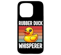 Pato de goma susurrador de goma pato amante patito retro Carcasa para iPhone 15 Pro