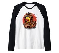 Pato de Goma Zebra Camiseta Manga Raglan