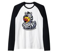 Pato de Goma Zebra Camiseta Manga Raglan