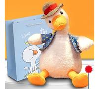 Pato de Juguete Musical con Chaleco Desmontable y Lindo Sombrero (Battery | Suave tela de algodón PP, Herramienta educativa ideal, Diversión para todas las edades, Atractivo y lindo, Perfecto para