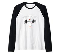 Pato de Levantamiento de Pesas Stay Fit Or Stay Fond Funny Workout Gym Camiseta Manga Raglan