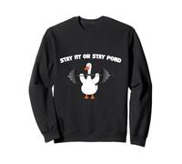Pato de Levantamiento de Pesas Stay Fit Or Stay Fond Funny Workout Gym Sudadera