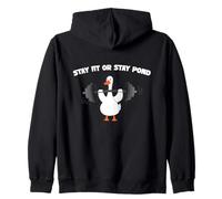 Pato de Levantamiento de Pesas Stay Fit Or Stay Fond Funny Workout Gym Sudadera con Capucha