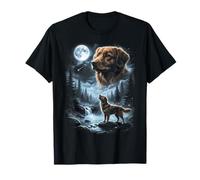 Pato de Nueva Escocia Tolling Retriever Aullando a la Luna 90 Camiseta