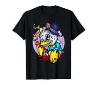 Pato de Peluche Espeluznante y Fuegos Artificiales - Variación de Colores Camiseta gráfica económica, Hombre, Negro, S