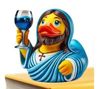 Pato de plástico - Figuras de Pascua decoraciones navideñas Jesús pato figuras de escritorio | Dulce decoración para adultos, cocina, oficina, coche, dormitorio, escritorio, ventana de iglesia, mesa