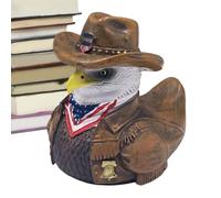 Pato de resina 250 para decoración de salpicadero, pato miniatura 250 | Escultura conmemorativa patriótica, estatua de veterano militar, accesorio interior del automóvil, de escritorio de