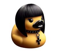Pato del Tablero, Estatua del Pato - Pato Deathrocker, Pato del Tablero gótico Punk,Decoración de Escritorio de estantería, Figura de Animal, Coleccionable para coleccionistas con temática de