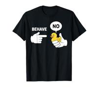 Pato Deshonesto Comportarse No Divertido Pato De Goma Meme De Dibujos Camiseta